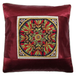 [GGCMCV51] Hand Embroidered Mashru Cushion Cover