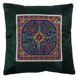 [GGCMCV55] Hand Embroidered Mashru Cushion Cover