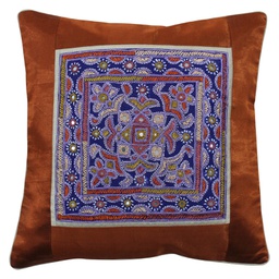 [GGCMCV58] Hand Embroidered Mashru Cushion Cover