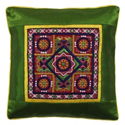 [GGCMCV68] Hand Embroidered Mashru Cushion Cover