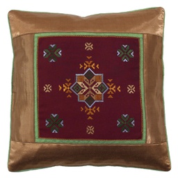 [GGCMCV76] Hand Embroidered Mashru Cushion Cover