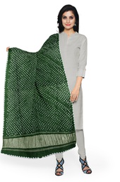 [GGCGBD42] Mehndi Handwoven Modal Silk Bandhani Dupatta