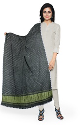 [GGCGBD49] Grey Handwoven Modal Silk Bandhani Dupatta