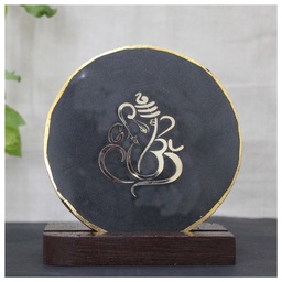 [GGCASP03] Handcrafted Agate Coaster Lord Ganesha Showpiece