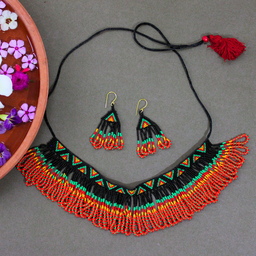 Handmade Beaded Choker Necklace Set