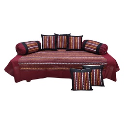 [GGCCDS01] Handcrafted Cotton Applique Work Diwan Bedsheet Set