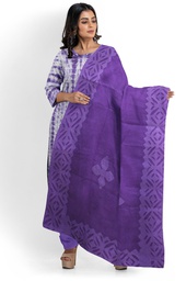 [GGCASSS03] Handcrafted Applique Work Shibori Cotton Dress Material / Salwar Suit