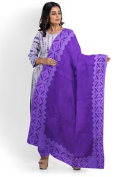 [GGCASSS04] Handcrafted Applique Work Shibori Cotton Dress Material / Salwar Suit