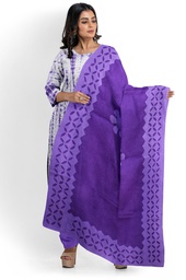 [GGCASSS10] Handcrafted Applique Work Shibori Cotton Dress Material / Salwar Suit