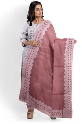 [GGCASSS14] Handcrafted Applique Work Shibori Cotton Dress Material / Salwar Suit