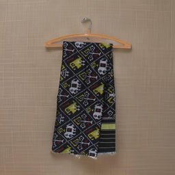 [GGCSIPSD39] Black Handloom Single Ikat Patola Silk Dupatta