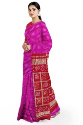 [GGCHGSBS03] Hand Dyed Gaji Silk Bandhani Saree