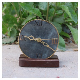 [GGCASTC05] Handcrafted Natural Agate Stone Table/Desk Clock with stand