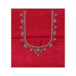 [GGCMEBM33] Hand Embroidered Mashru Unstitched Blouse Piece