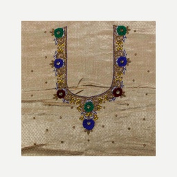 [GGCMEBM36] Hand Embroidered Mashru Unstitched Blouse Piece