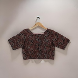 [GGCBPB07] Cotton Hand Block Print Stitched Blouse