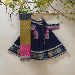 [GGBPCC11] Cotton Hand Block Printed Patchwork Chaniya Choli