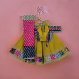 [GGBPCC12] Cotton Hand Block Printed Patchwork Chaniya Choli