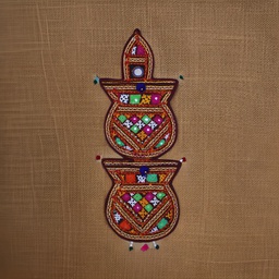 [GGCMHEL06] Multicolour Hand Embroidered Letter Holder