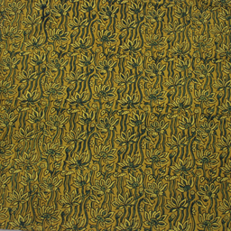[GGCABPY09] Mustard Cotton Hand Block Print Cloth Material/Fabric