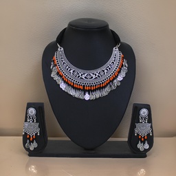 [GGTSONS12] Handcrafted Oxidized Necklace Set