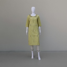 Cotton Hand Embroidered Mirror Work Kurti