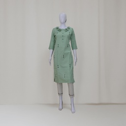Cotton Hand Embroidered Mirror Work Kurti