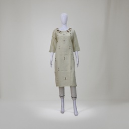Cotton Hand Embroidered Mirror Work Kurti