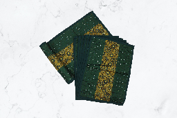 [GGCATWR02] Handmade Tagai Embroidered Ajrakh Mashru Silk Table Placemats with Runner
