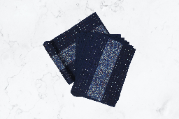 [GGCATWR16] Handmade Tagai Embroidered Ajrakh Mashru Silk Table Placemats with Runner