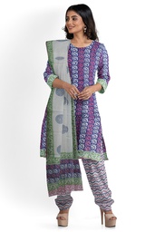 [GGCBPTSS15] Hand Block Print Cotton Dress Material / Salwar Suit