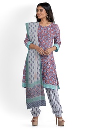 [GGCBPTSS18] Hand Block Print Cotton Dress Material / Salwar Suit