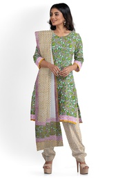 [GGCBPTSS22] Hand Block Print Cotton Dress Material / Salwar Suit