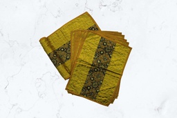 [GGCATWR22] Handmade Tagai Embroidered Ajrakh Mashru Silk Table Placemats with Runner