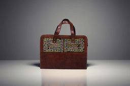 [GGCHELB06] Handcrafted Hand Embroidery Leather Laptop Bag / Office Bag