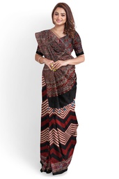 [GGCMSAS52] Hand Block Print Modal Silk Saree