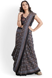 [GGCMSAS56] Hand Block Print Modal Silk Saree
