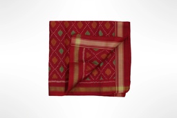 [GGCSIPSQ08] Handloom Single Ikat Patola Pocket Square