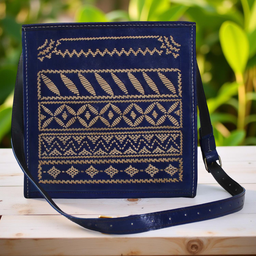 [GGCHELB12] Handstitched Leather Sling Bag with Thread Work