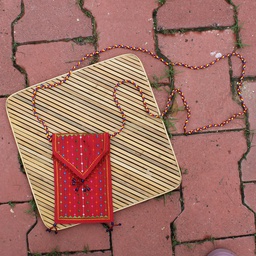 [GGSEMC01] Handcrafted Soof Embroidery Mobile Sling Bag