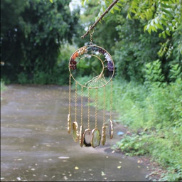 [GGCAWCM01] Handcrafted Tree of Life Agate Slice Wind Chime