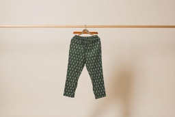 Elegant Cotton Block-Print Comfort Pants / Trouser