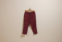 Elegant Cotton Block-Print Comfort Pants / Trouser