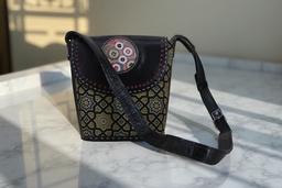[GGCLBB06] Handcrafted Kutchi Leather Balti Sling Bag