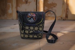 [GGCLBB17] Handcrafted Kutchi Leather Balti Sling Bag