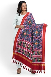 [GGDIPD03] Handloom Double Ikat Patola Silk Dupatta