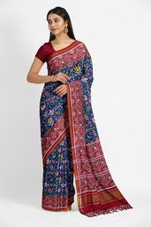 [GGCDIKPS49] Handloom Double Ikat Silk Patola Saree