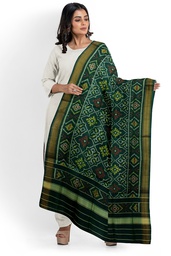 [GGCSIPSD97] Handloom Single Ikat Patola Silk Dupatta