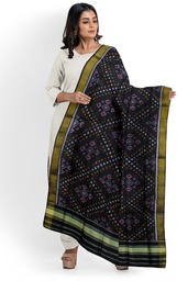 [GGCSIPSD103] Handloom Single Ikat Patola Silk Dupatta