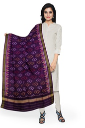 [GGCSIPSD116] Handloom Single Ikat Patola Silk Dupatta